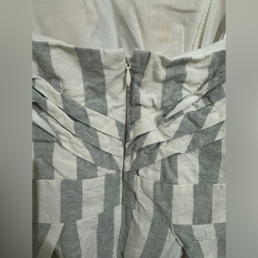 Bcbgeneration Gray White Strapless Striped Mini D… - image 4